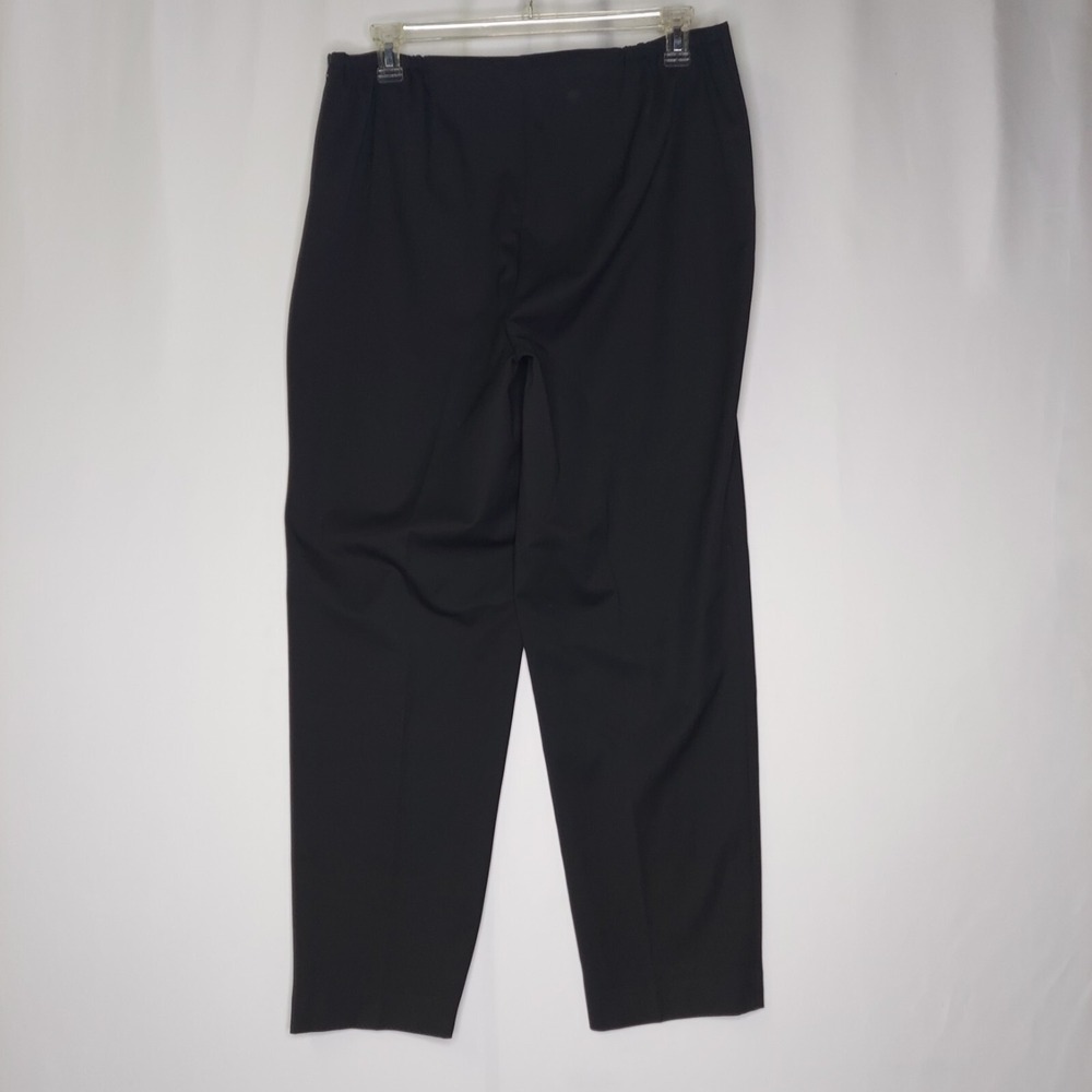 Talbots Classic Fit Pants Womens 16W Black Stretch Side Zip Twill NO-Pockets NEW - Picture 1 of 9